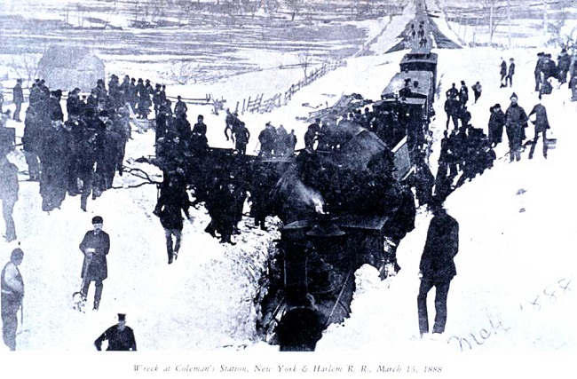 الإعصار الأبيض العظيم سنة 1888 - احد اسوأ عواصف ثلجية في التاريخ