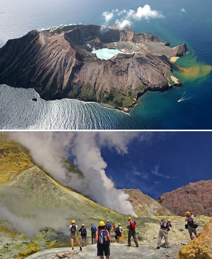 بركان الجزيرة البيضاء - خليج بلينتي، نيوزيلندا