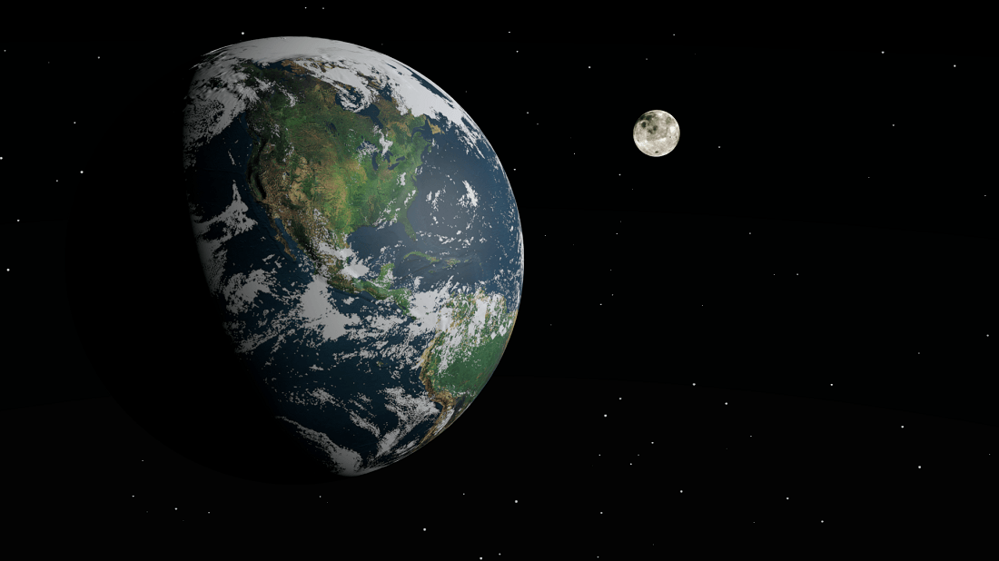 للأرض قمر واحد وقمرين صناعيين: