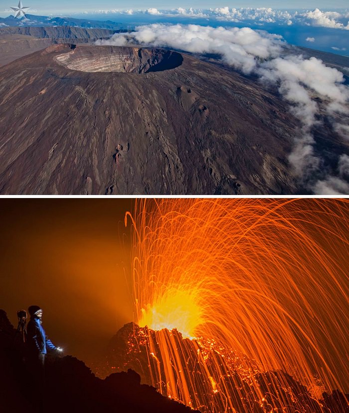 اكثر البراكين نشاطا... بركان بيتون ديلا فورنايز - المحيط الهندي
